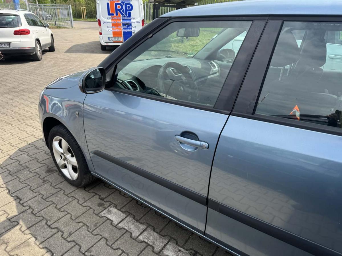 Skoda Fabia 2 original T&uuml;r vorn links 9154 Satin Grey Rohbau Bj.2009